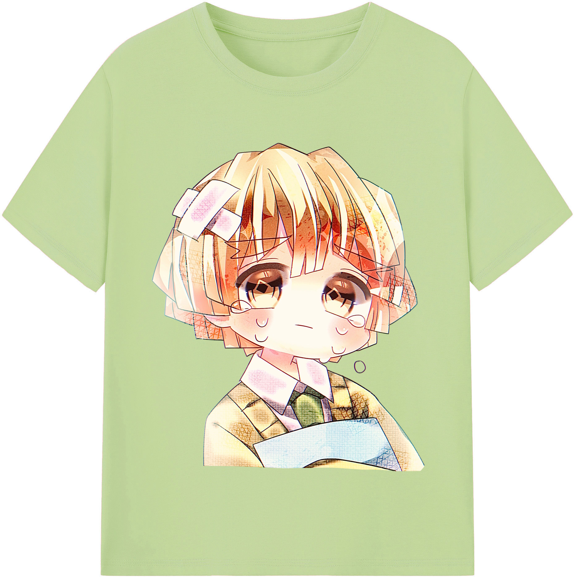 （画像用） 鬼滅の刃（きめつのやいば）我妻 善逸／あがつま ぜんいつ Agatsuma Zenitsu 綿100％半袖Tシャツ（フロントプリント）